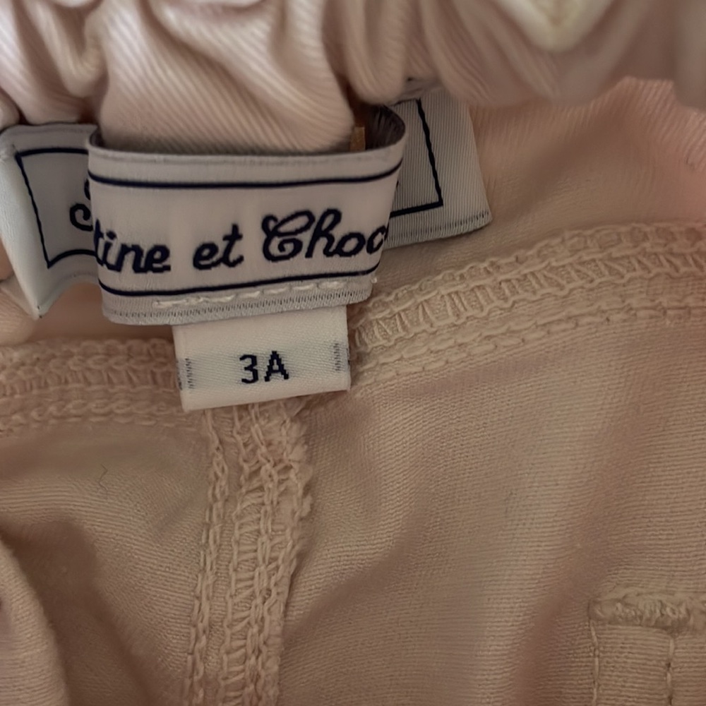 Tartine et Chocolat Girls 3A Light Pink Pants French Designer Toddler Trousers - Picture 4 of 4